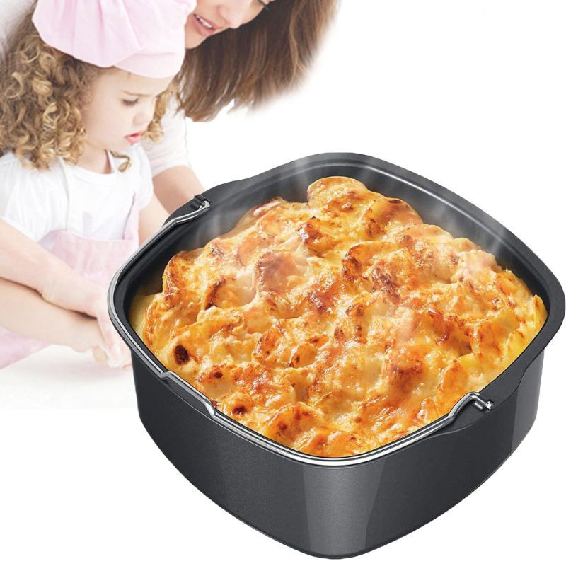 HO Square Non Stick Cake Mold Baking Tray Pan Roasting Basket Bakeware Air Fryer