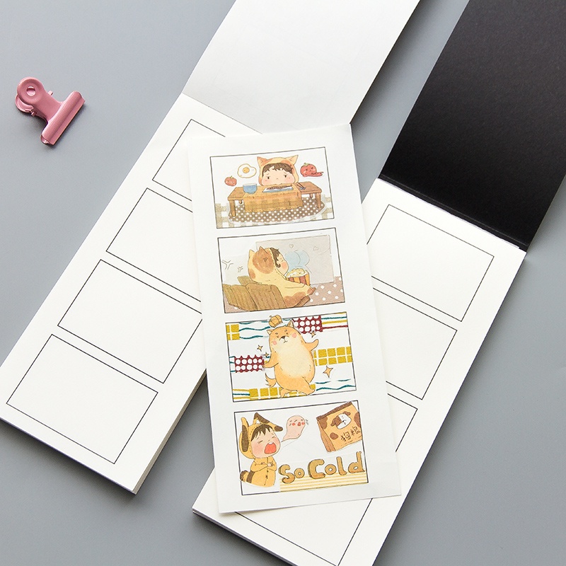 Giấy vẽ chì - vẽ truyện tranh có khung sẵn - postcard có khung