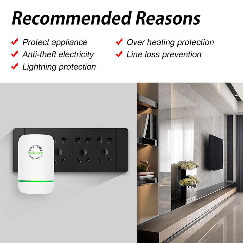 Set 2 Phích Cắm Tiết Kiệm Điện Thông Minh us plug