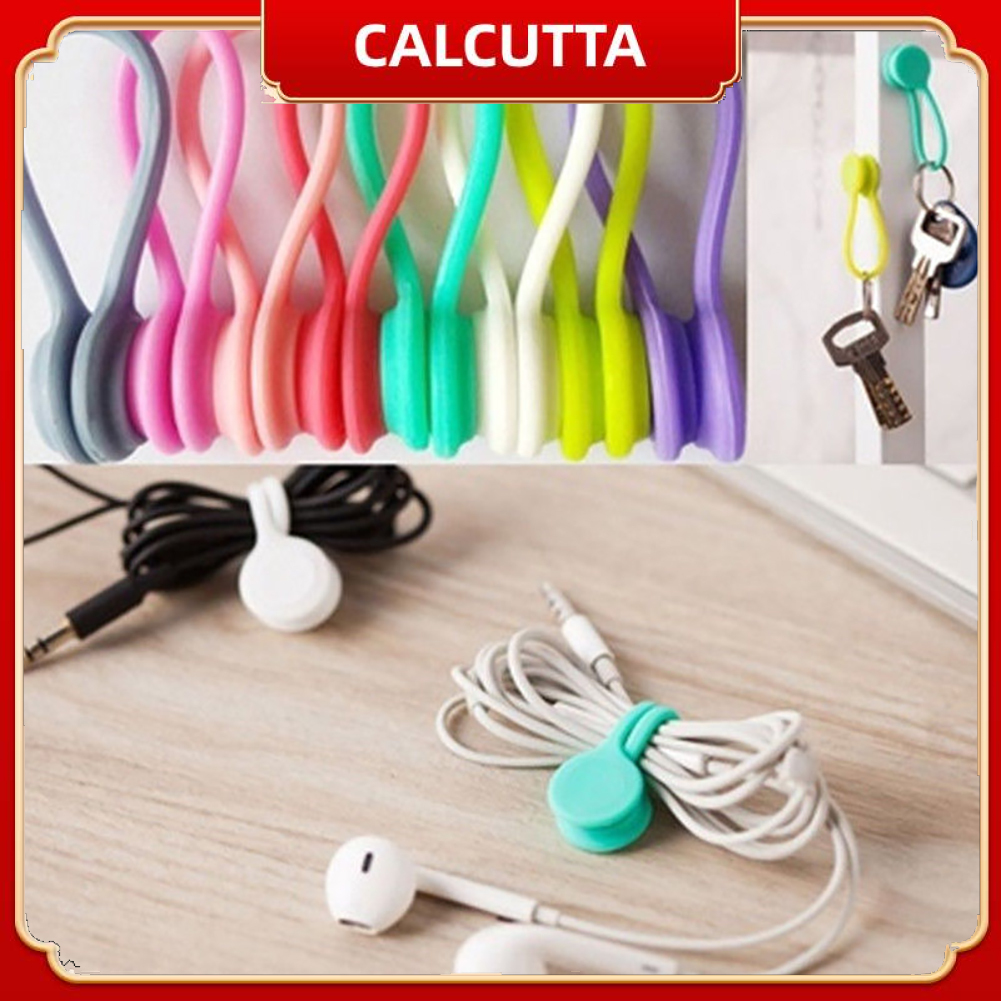 Bộ 4 Dụng Cụ Quấn Dây Cáp Bằng Silicone Có Nam Châm