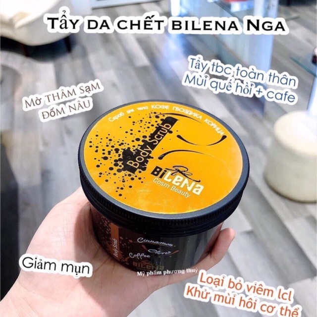 Tẩy Da Chết Quế Hồi Cà Phê Bilena Nga 250g