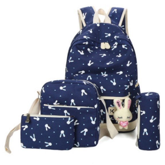 bộ 4 món balo hàn quốc,balo trẻ em,balo vải,balo hot,balo teen,balo hàng hiệu,balo thể thao,balo chí