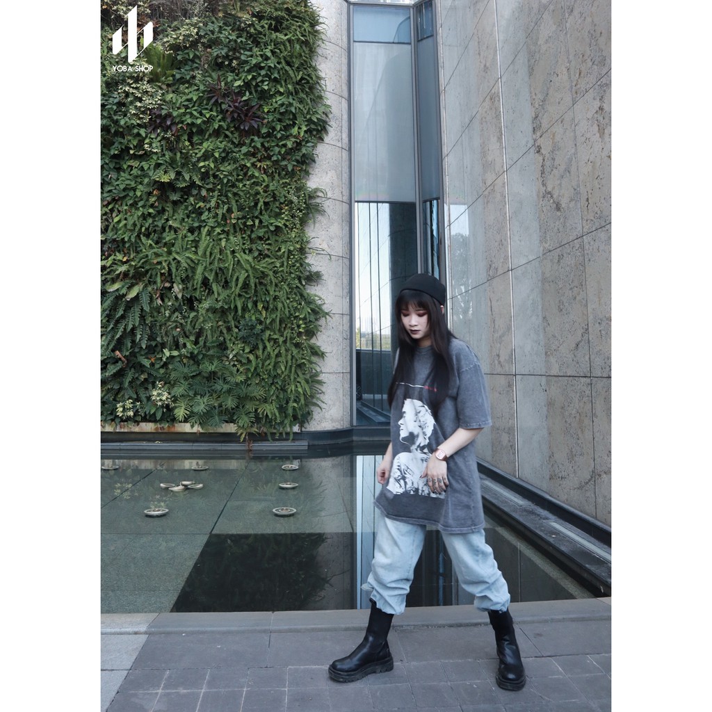 ÁO THUN TAY LỠ WASH XÁM IN HÌNH JB SIÊU ĐẸP (ảnh thật 100%) | BigBuy360 - bigbuy360.vn