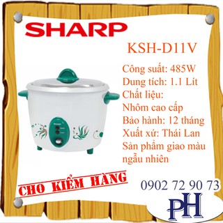 Nồi Cơm Điện Nắp Rời Sharp KSH-D11V