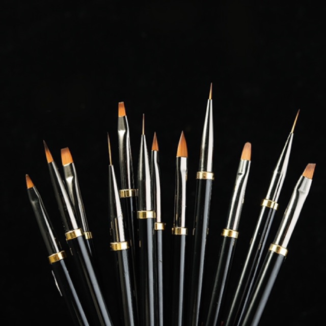 Bộ cọ nhật 12 cây cọ nét cọ dâu cọ bản cọ đắp bột đủ kiểu