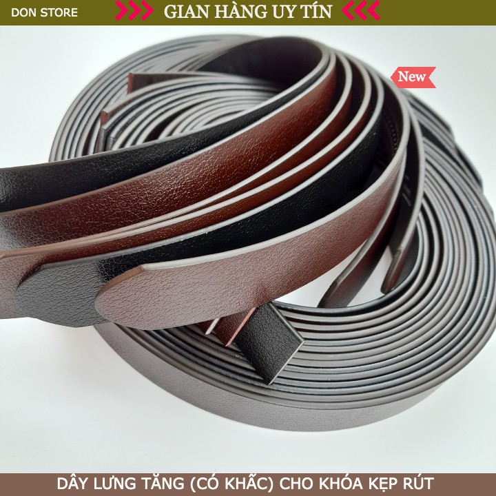 Dây Lưng Nam Da Bò Thật Loại 1 Dành Cho Khóa Tăng (có khấc) kích thước (3.5x125)cm