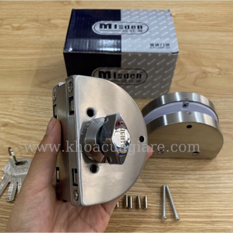 KHÓA CỬA KÍNH CƯỜNG LỰC - KHÓA BÁN NGUYỆT ĐƠN/ĐÔI , INOX CAO CẤP