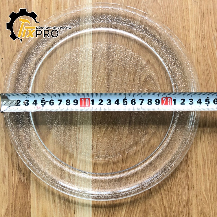 Đĩa thủy tinh lò vi sóng 24.5cm loại trơn LVS245-0