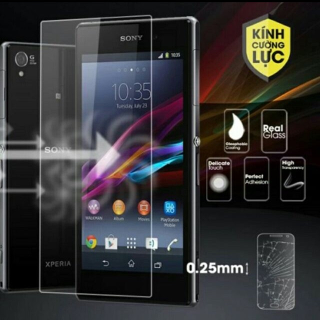Combo: 2 kính cường lực SONY Z1,Z2,Z3,Z4,Z5,C2,3,4,5,M2,4,5...