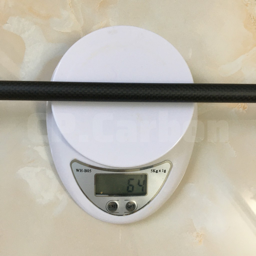 Ống Carbon 3K rỗng dài 1 mét đường kính ngoài 14mm, đường kính trong 12mm