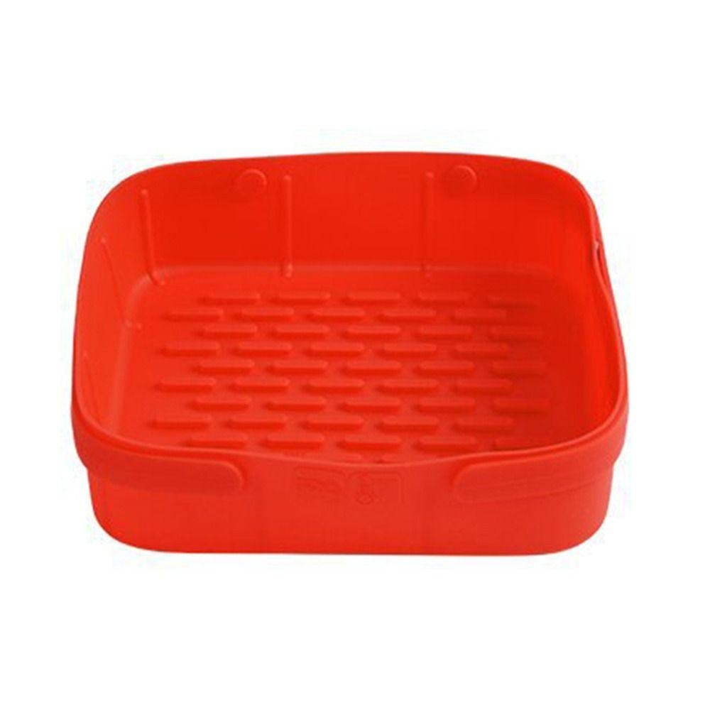 LONTIME Khay Nướng Bánh Pizza Hình Vuông Bằng Silicone Tái Sử Dụng Được