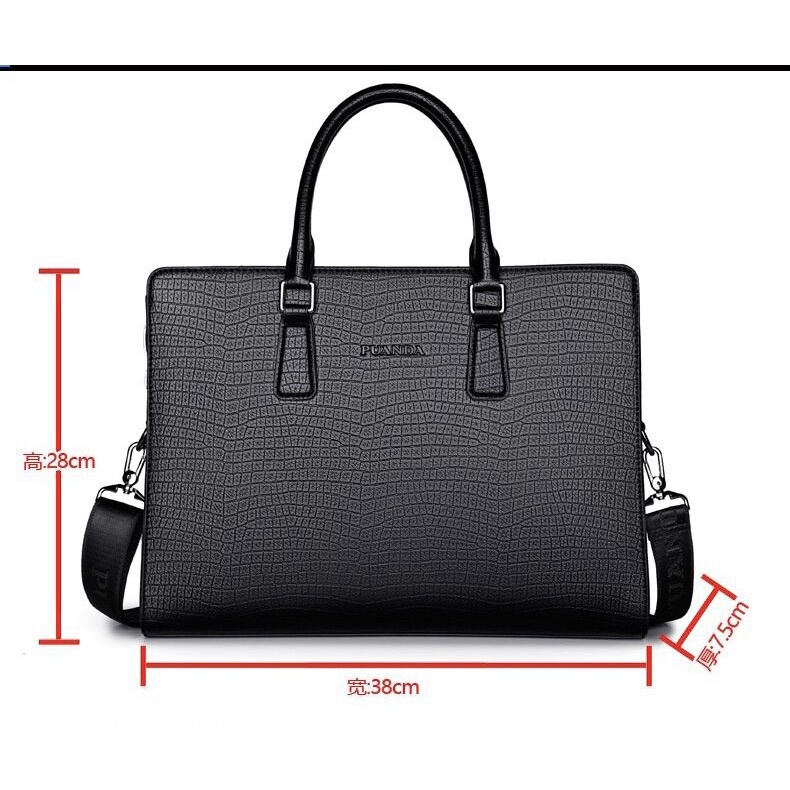 Cặp Văn Phòng . Cặp Da Công Sở Cao Cấp PUANDA  ,Chất liệu Da Cao Cấp ,Đựng Laptop ,Chống nước,Vệ sinh dễ dàng