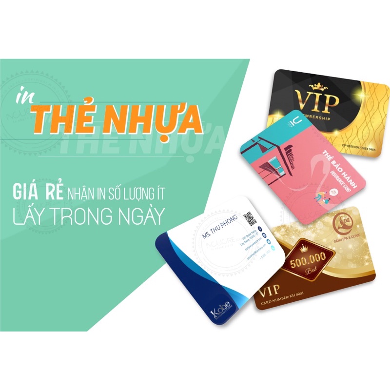 In 10 thẻ nhựa lấy nhanh theo yêu cầu