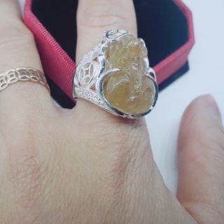 Nhẫn tỳ hưu tóc vàng nam
