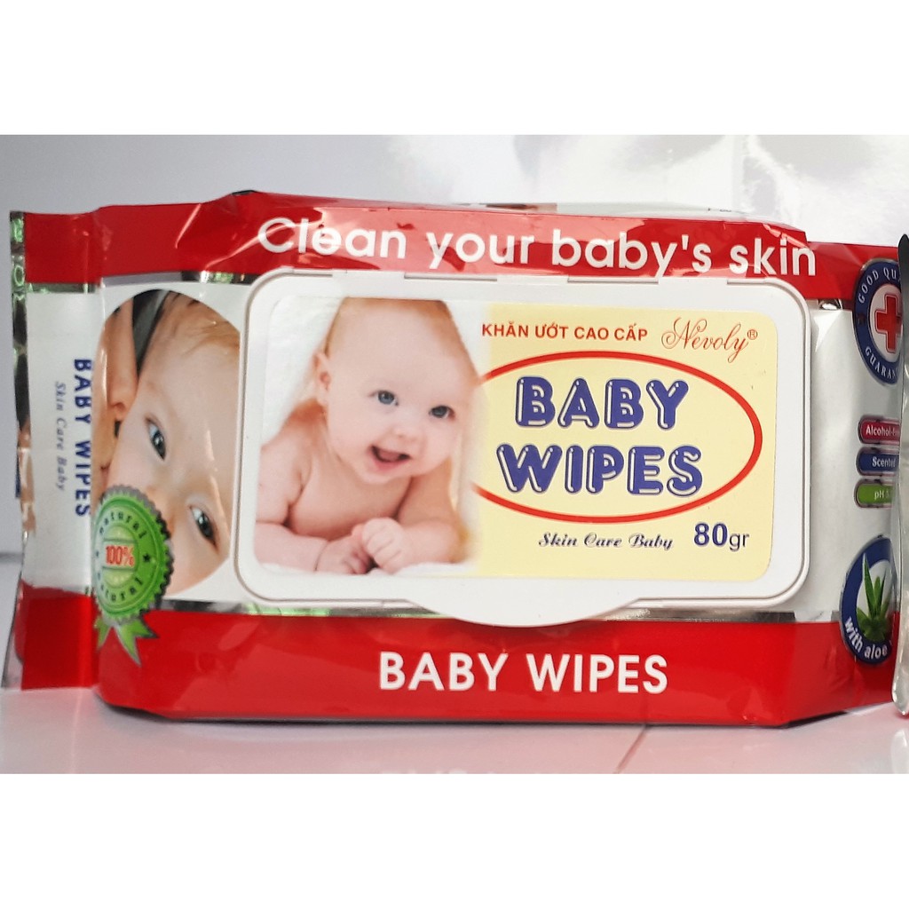 Khăn Ướt Baby Wipes 80gram (Có Mùi)