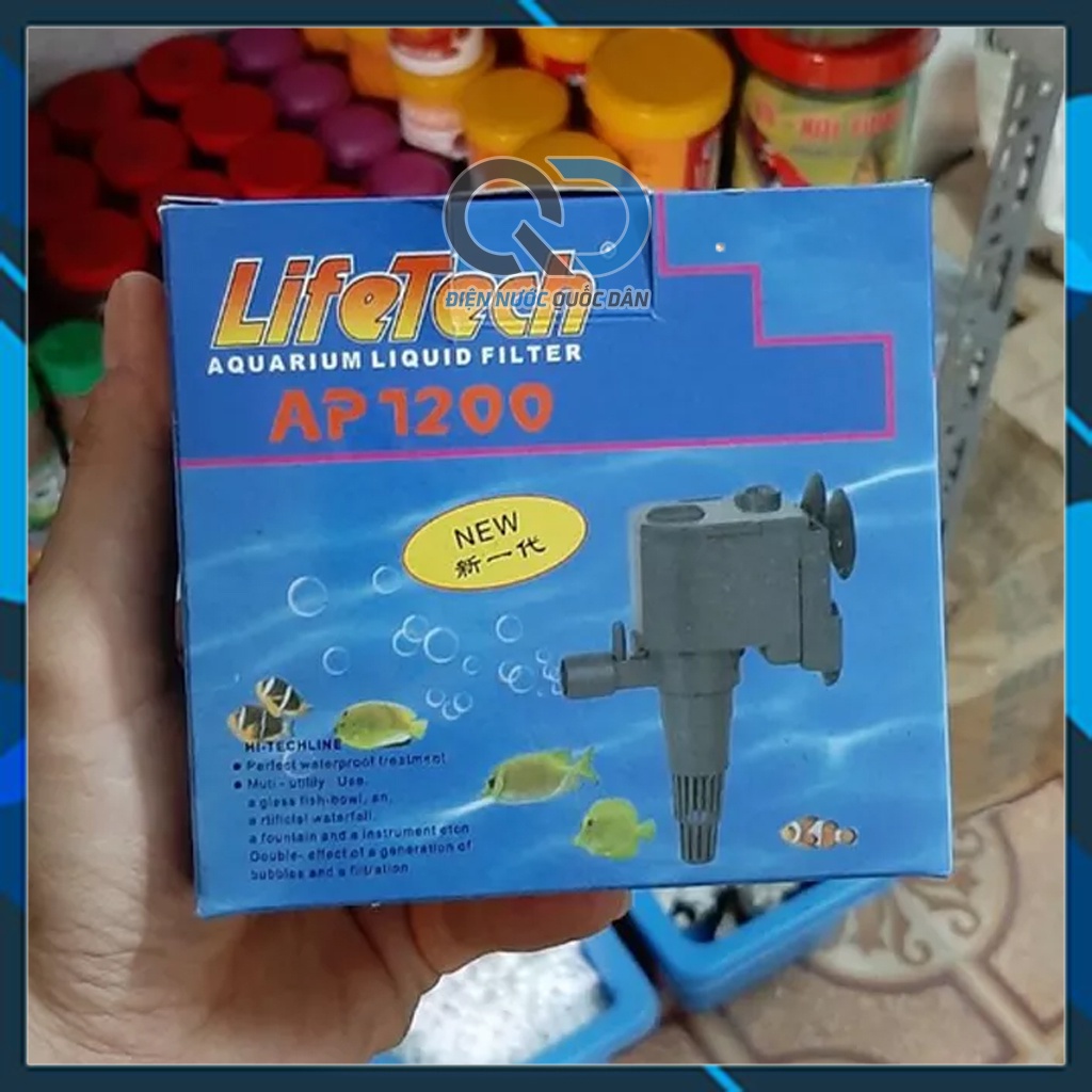 Máy bơm nước hồ cá LifeTech AP1200 cho bể cá mini gia đình lắp đặt ngay