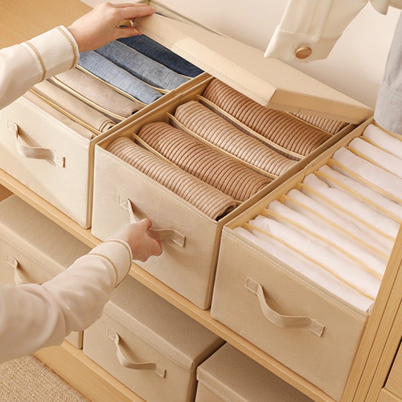 Hộp Vải Chia Ngăn Đựng Quần Áo Gấp Gọn Tiện Lợi, Chống Thấm Nước, Hộp Đựng Quần Áo Đa Năng Tiện Ích MIMO FURNITURE