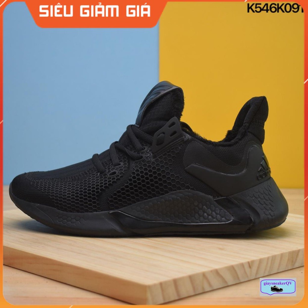 Giày thể thao sneaker nam nữ ALPHABOUNCE instinct M 2020 black đen full, giày Alphabounce đen 2020 (