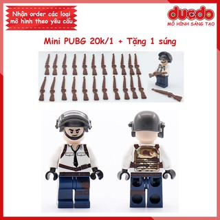 Minifigures nhân vật chính PUBG + Tặng kèm 1 súng - Đồ chơi Lắp ghép Xếp hình Mini Army lính Mô hình