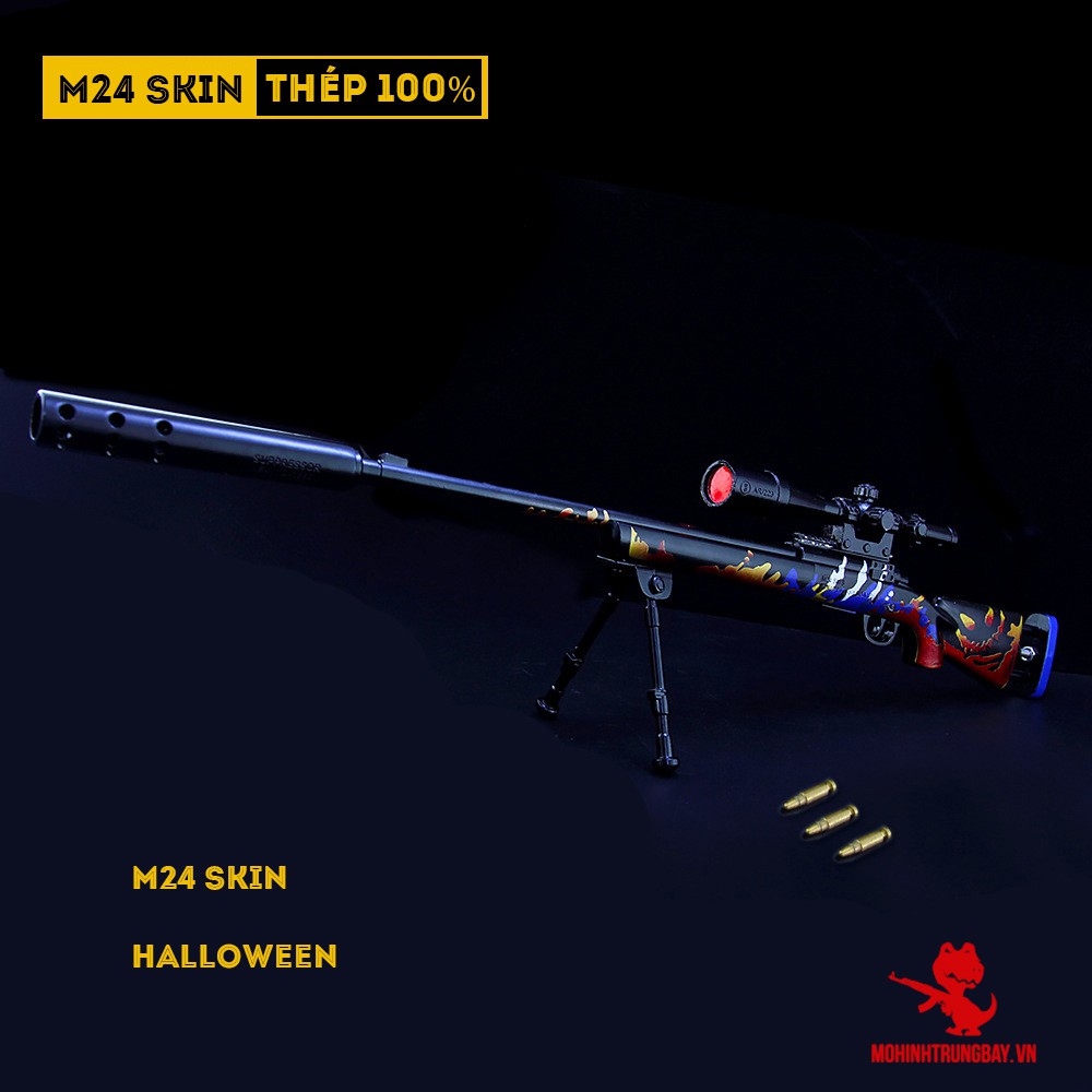 Mô Hình PUBG M24 Skin Haloween  Max Size Cao Cấp Tặng Kèm Full Phụ Kiện Và Kệ Trưng Bày