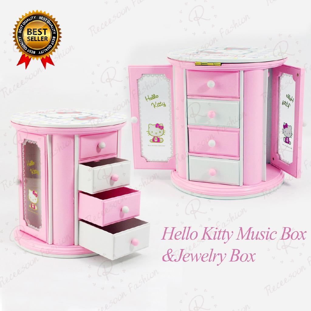 Hộp đựng đồ trang điểm để bàn hình Hello Kitty
