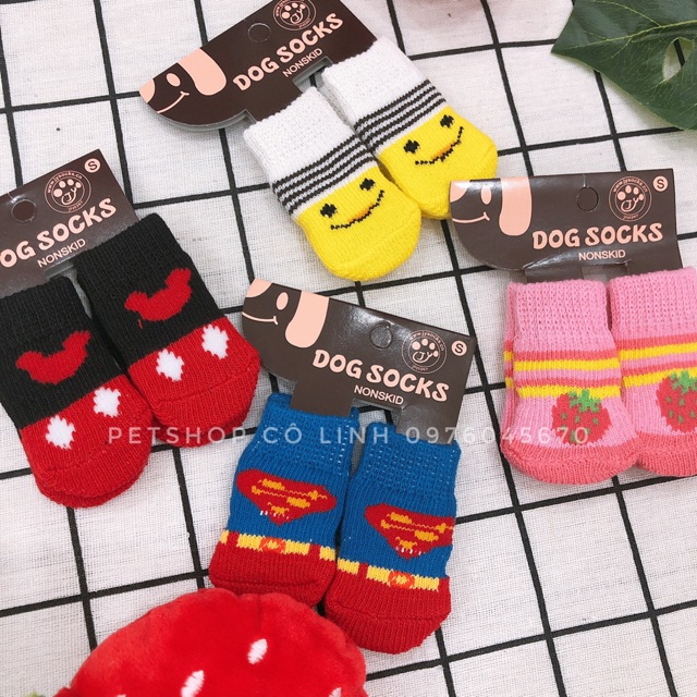 ❤️🐶TẤT LEN CHO CHÓ MÈO (SET 4 CHIẾC) 🐶❤️