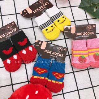 ❤️🐶TẤT LEN CHO CHÓ MÈO (SET 4 CHIẾC) 🐶❤️