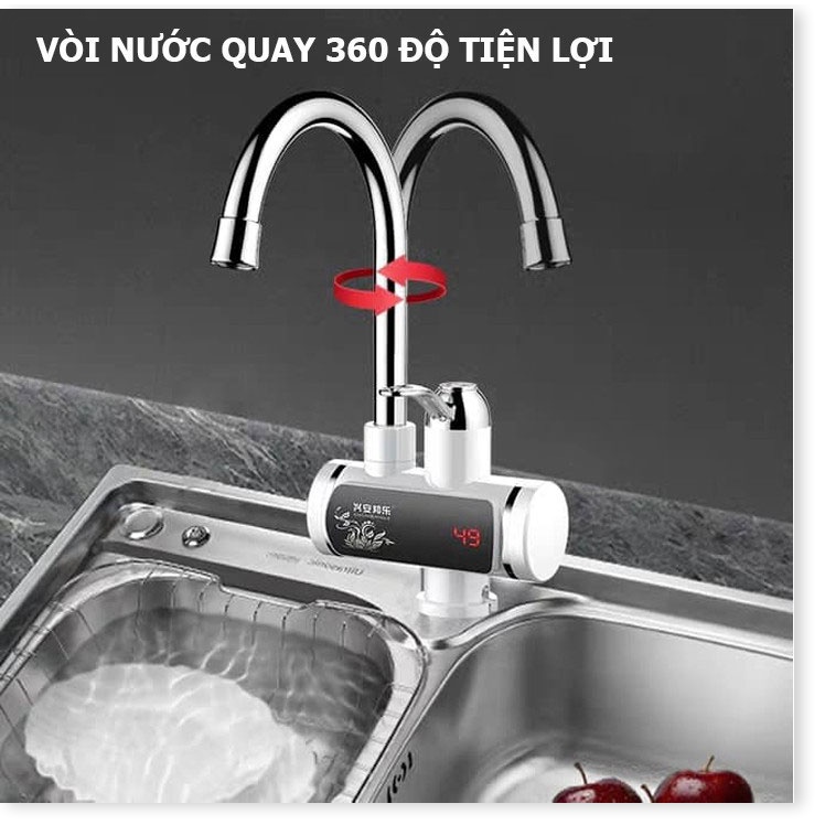 Vòi Nóng Lạnh Trực TiếpChống giậtlàm nóng trực tiếp tại vòi, tiết kiệm điện và nước, có Rơ-le chống giật an toàn.