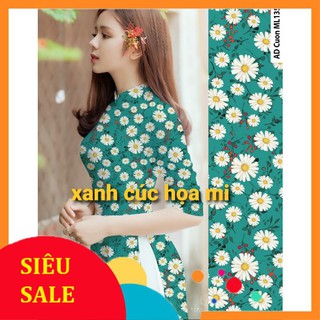 Áo dài hoa nhí ❤️freeship❤️ áo dài dáng truyền thống 2 tà cao cấp