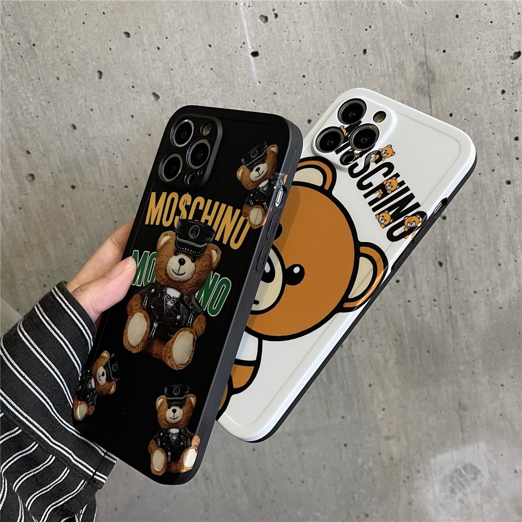 Ốp Điện Thoại Nhựa Cứng In Hình Gấu moschino Cho iphone15 14 13 12 mini 11 pro max 6 / 6s 7 / 8plus se2 x / xs xr xsmax #HG4888
