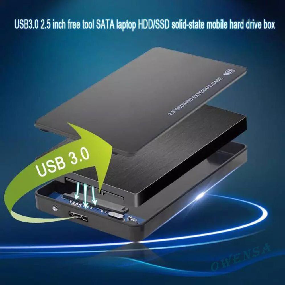 Ow  2.5 inch USB3.0 Hard Disk Box Enclosure SATA HDD SSD Mobile External♥