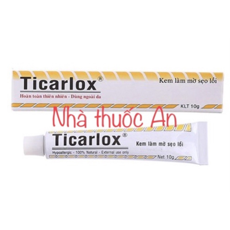 (Sẹo lồi ) Kem thoa da Ticarlox tube 10gr