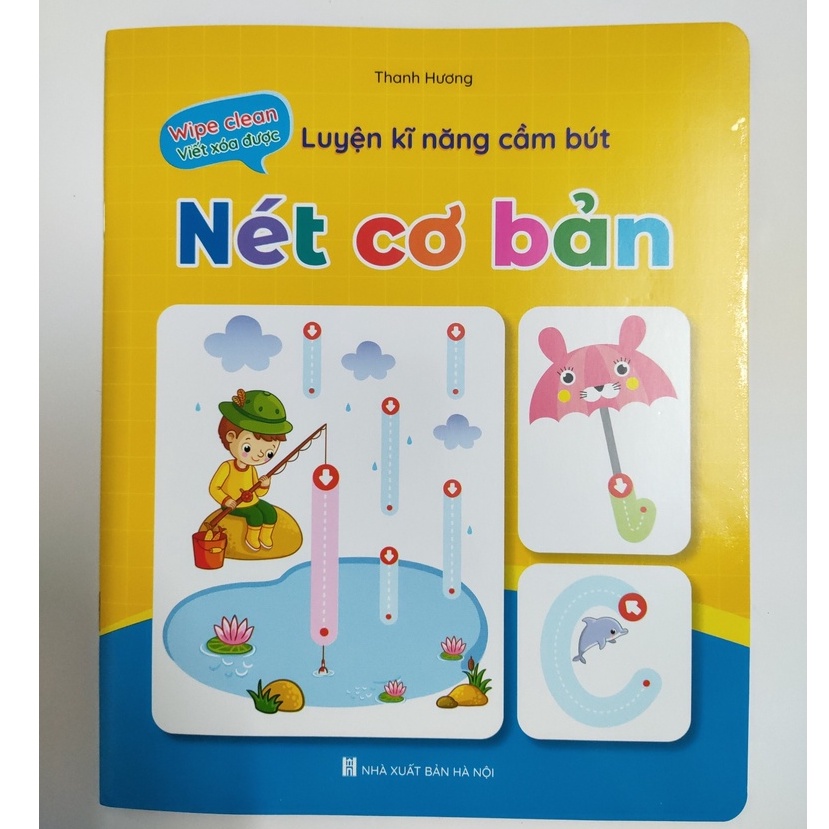 Bộ luyện kỹ năng cầm bút cho bé, vẽ xóa được giúp bé phát triển thông minh hơn.