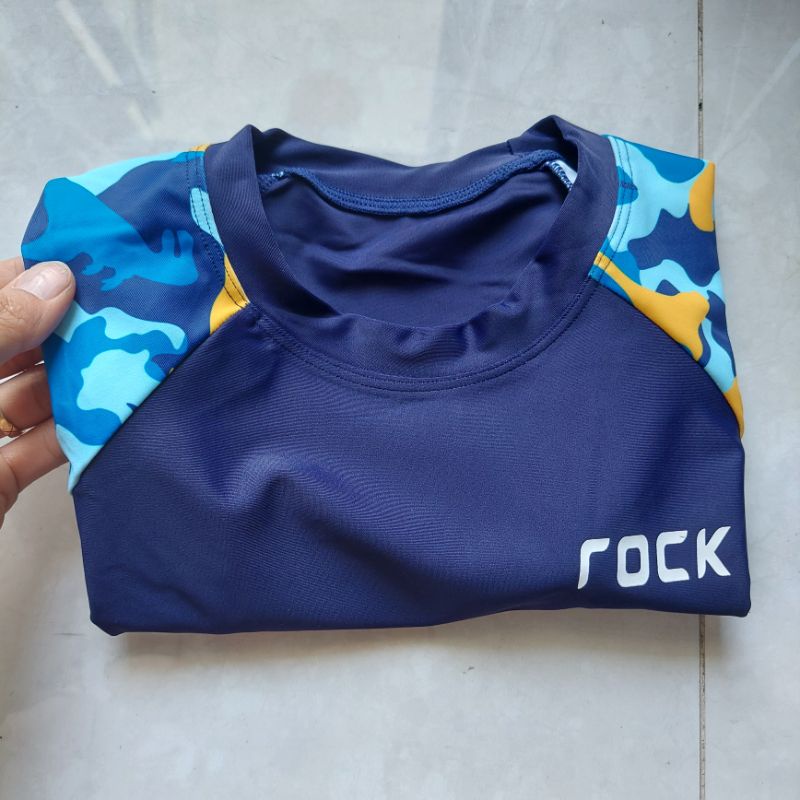 Quần áo bơi tay ngắn , quần ngắn cho bé trai mẫu Rock size 18-50kg YY1727