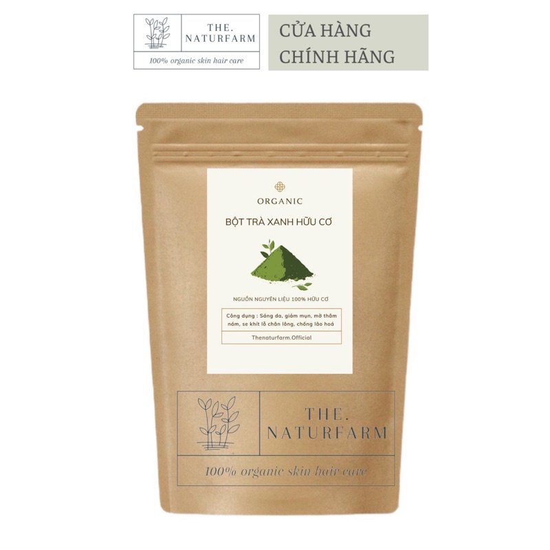 Bột trà xanh đắp mặt nguyên chất hữu cơ [ 300gr ] siêu mịn Organic - thương hiệu Natural Store