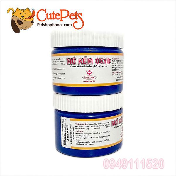 Trị nấm ghẻ cho chó mèo mỡ kẽm Oxyd - Phụ kiện thú cưng Hà Nội