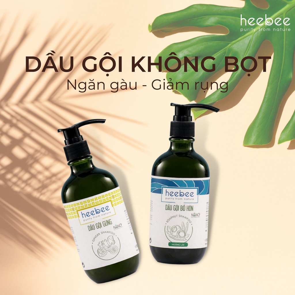 Dầu gội dược liệu Gừng Heebee kích thích mọc tóc, giảm gãy rụng 300ml-500ml