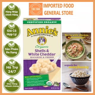 Mì nui hữu cơ annie s organic shells and white cheddar macaroni & cheese - ảnh sản phẩm 1