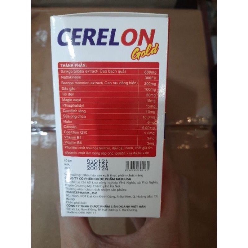 Hoạt huyết dưỡng não CERELON hộp 100 viên