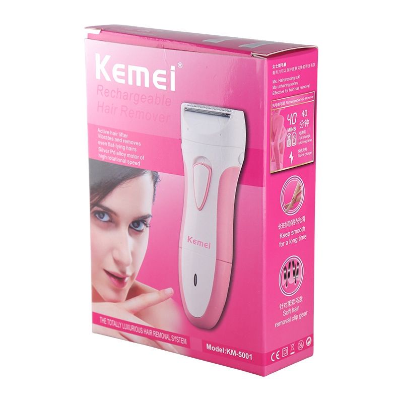 Máy cạo lông toàn thân KEMEI 5001, Sạc Điện, Thiết Kế Nhỏ Gọn, Quét Sạch Lông Cơ Thể Tiện Lợi Cho Phụ Nữ