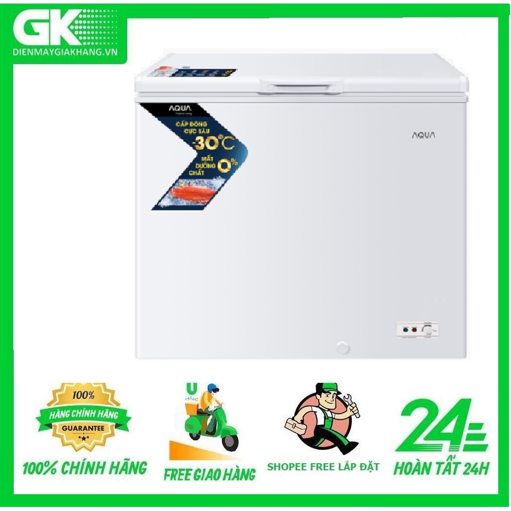 AQF-C3001S - MIỄN PHÍ CÔNG LẮP ĐẶT - Tủ đông Aqua AQF-C3001S 203L 1 ngăn đông