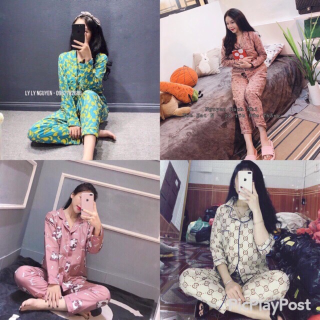 Bộ ngủ pijama tay dài quần dài chất đẹp | SaleOff247