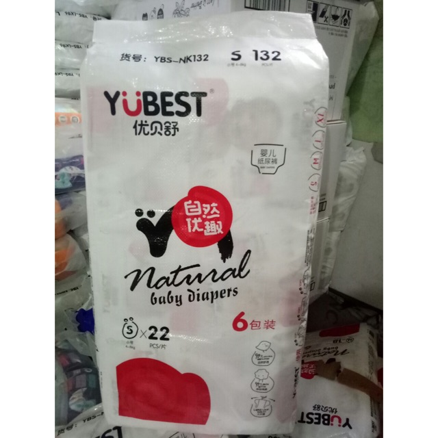 [HCM] Bỉm Yubest Natural dán/ quần nội địa Trung Quốc S/M/L/XL/XXL