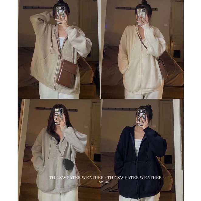 Áo khoác len dáng Hoddie | BigBuy360 - bigbuy360.vn