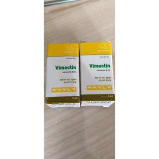 2 lọ phòng ngừa ve rận chó, diệt trứng ghẻ ký sinh vimectin5ml