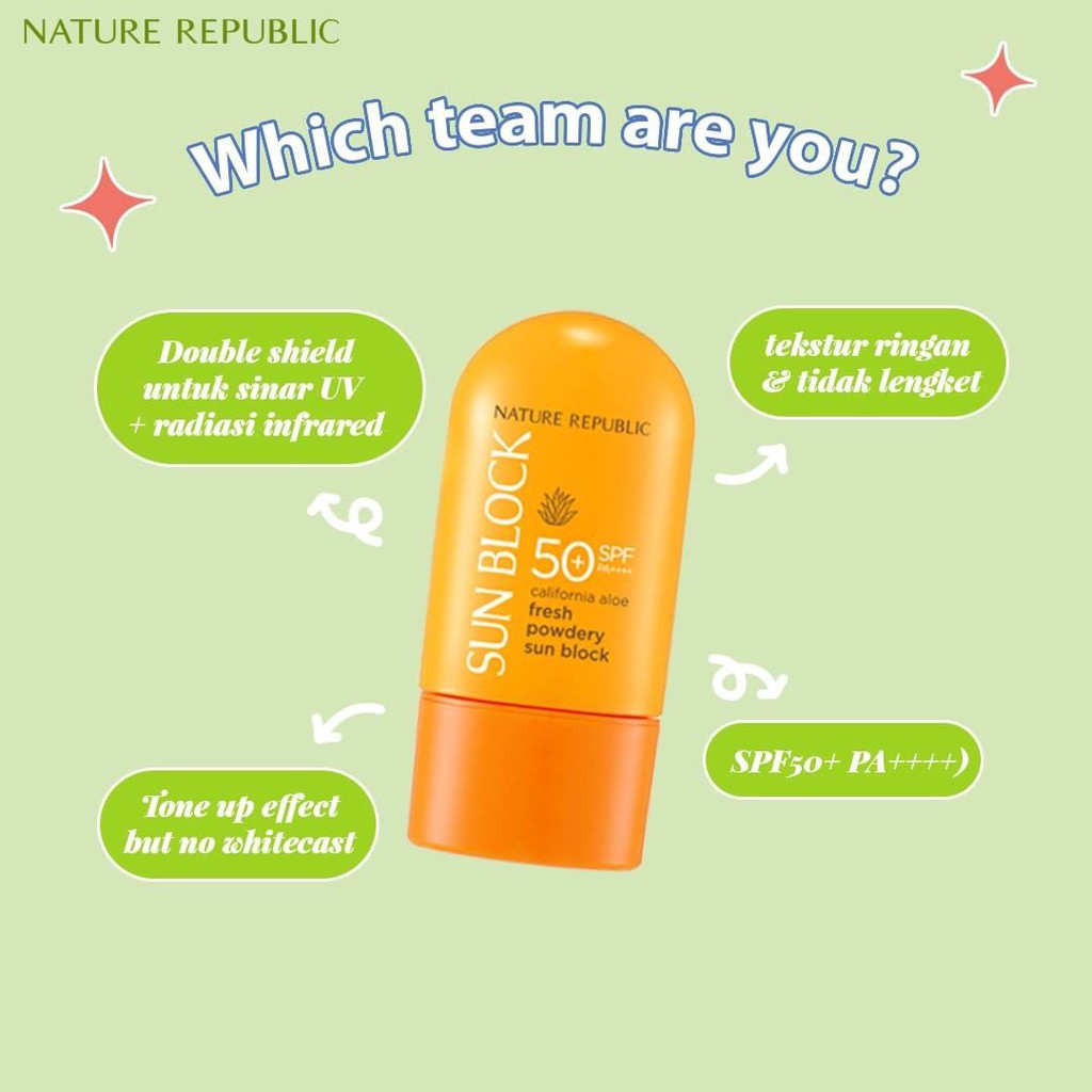 Kem chống nắng Nature Republic California Aloe Fresh Powdery Sun Block SPF50+ PA++++