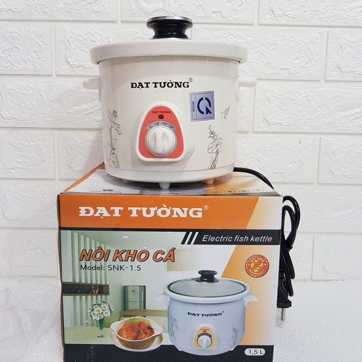 Nồi hầm nấu cháo, kho cá lõi sứ 1.5L ĐẠT TƯỜNG