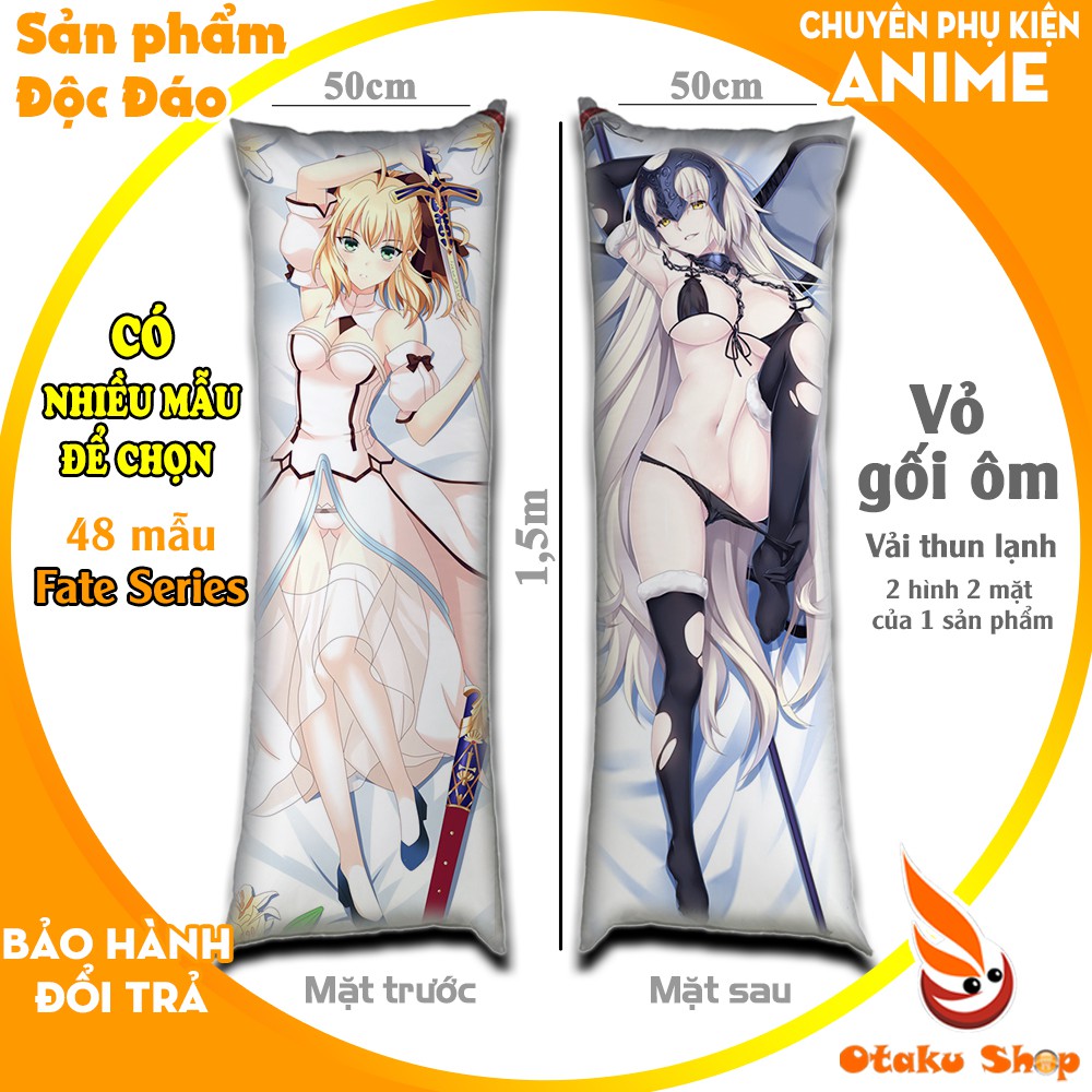 {48 mẫu Dakimakura}Vỏ Gối ôm Anime Fate Grand Order Fate stay night siêu to dài 1,5mx50cm hàng có sẵn đặt theo yêu cầu