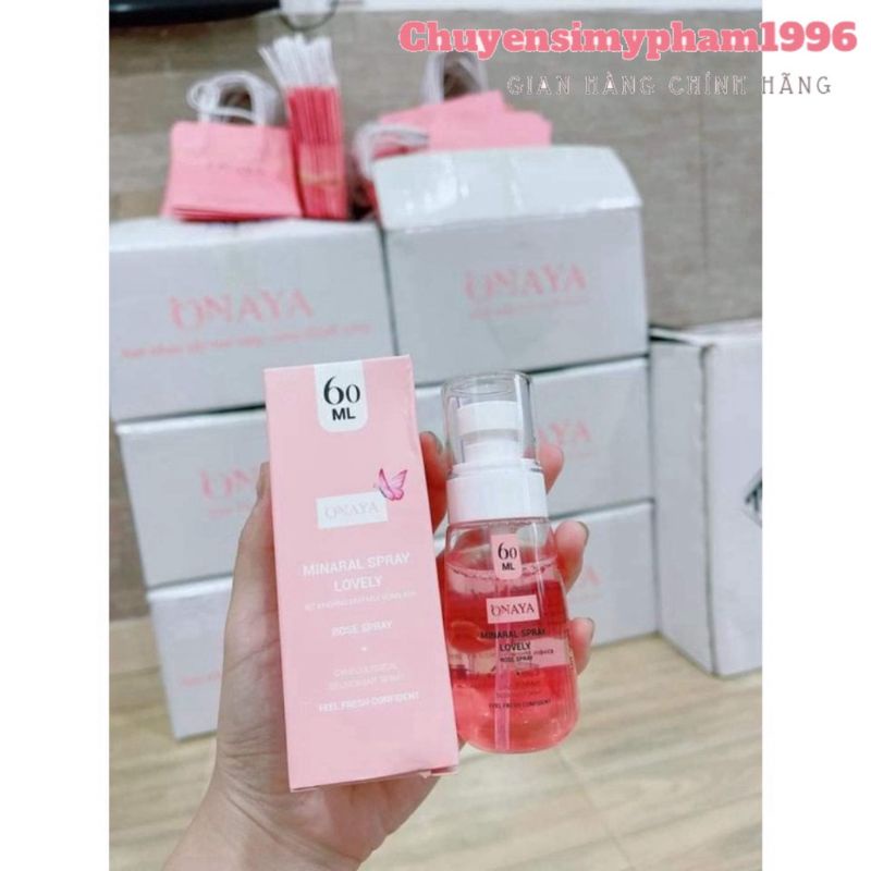 Xịt khoáng vùng kín ONAYA 60ml chính hãng nước hoa vùng kín giúp căng mướt, mềm mịn và căng bằng độ pH