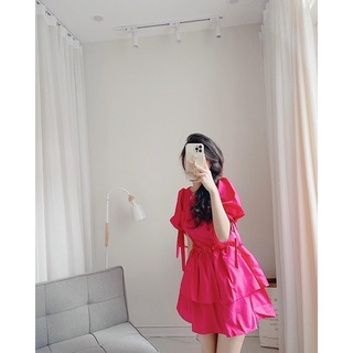 Váy nơ tay tầng 2 màu by samhyewear